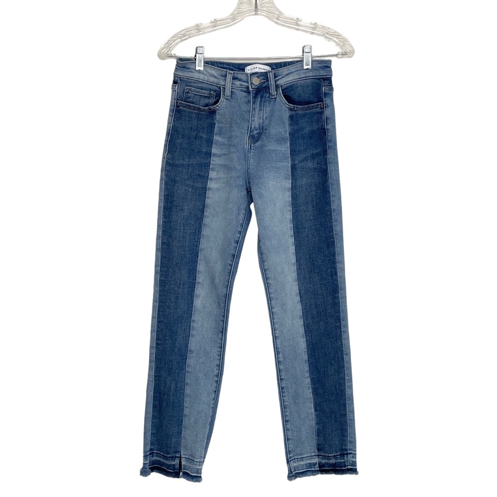 Flying Monkey Two Tone Denim Jeans High Rise Sz 26  B1220